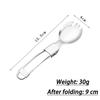 Stainless Steel Folding Spoon Folding Tableware Small Knife Salad Spoon with Fork Folding Spoon Outdoor Portable Set