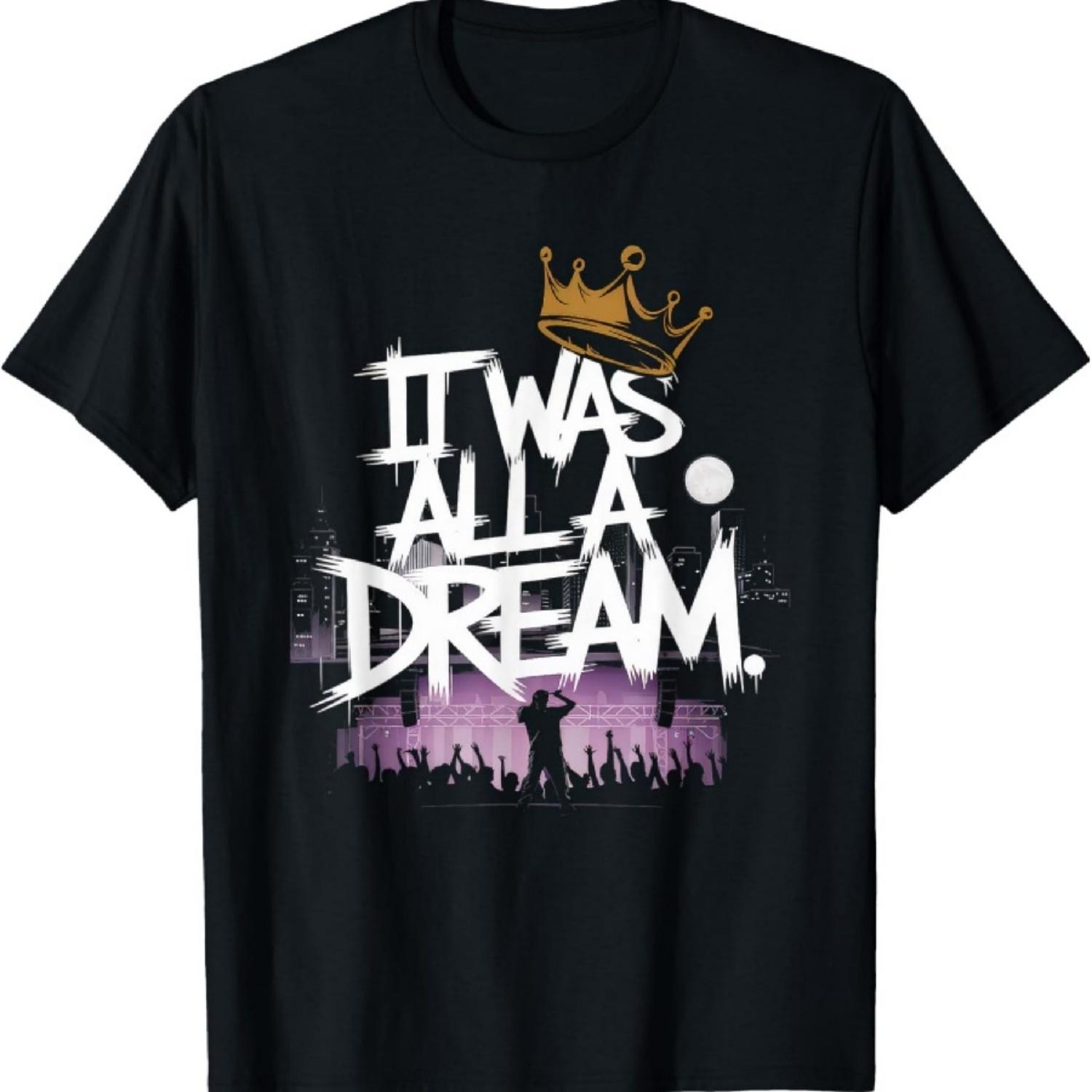 Футболка «Это был сон» Мужская Женская Рэп 1990-е Музыка Хип-Хоп Футболка4 S