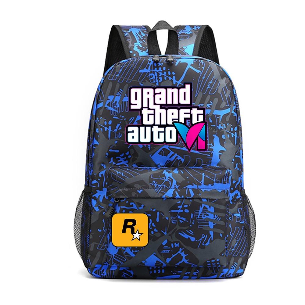 Anime Game Merchandise Grand Theft Auto Schooltas Oxford Stof Rugzak Student Rugzak