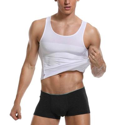Men's Undershirts Slimming Vest Waist Trainer Body Shaper Tummy Control Tops Shapewear Belly Waist Trimmer Shirts Base Layer Underwear