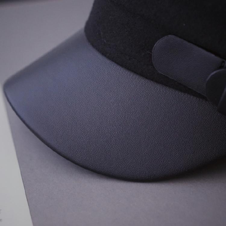 Japanese Leather Buckle Beret Octagonal Hat Warm Artist Hat All-match for Women