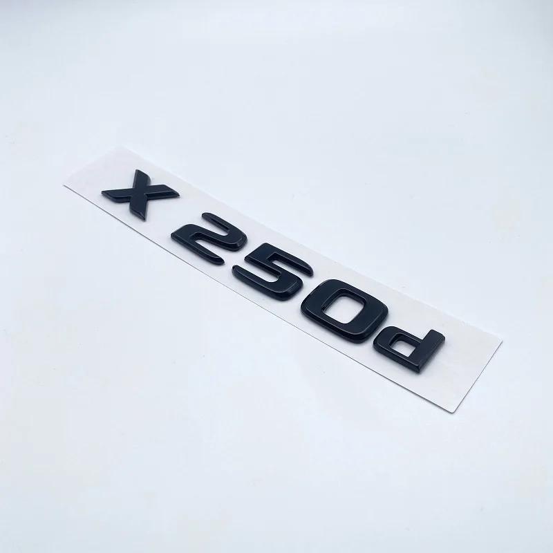 Glossy Black Letters X250d X350d 4Matic Etition 1 Emblem for Mercedes Benz X Car Fender Badge Trunk Nameplate Logo Sticker