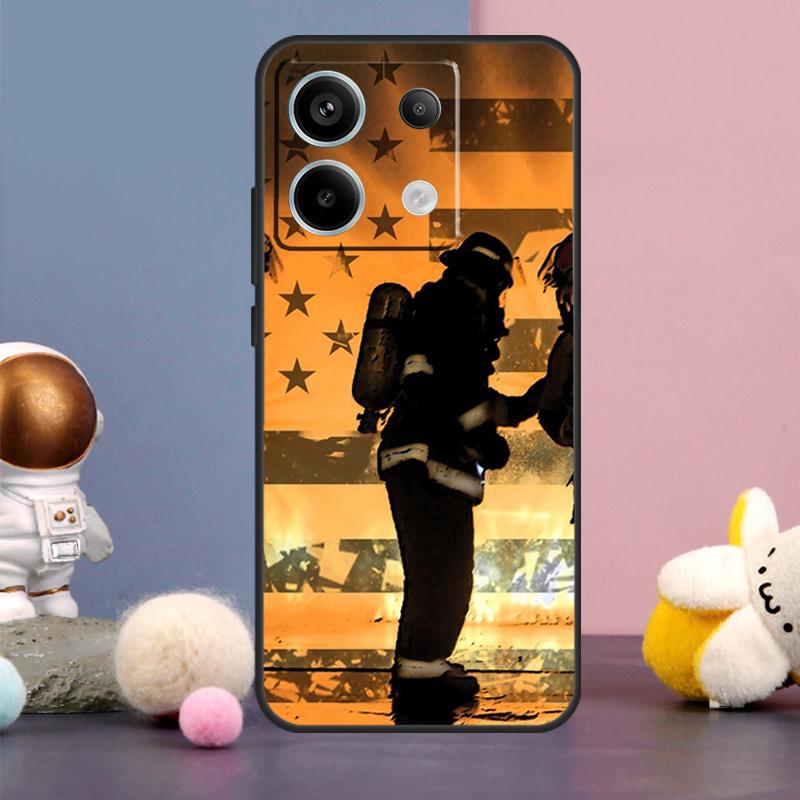 Firefighter Fire Fireman Case For Xiaomi Redmi Note 13 9 10 11 12 14 15 Pro Plus Redmi 15 15C 14C 10C 12C 13C Cover