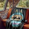 Cute Labubu Monster Hoodie Blanket Personalized Name Soft Comfortable Stylish Blanket Car Blanket Perfect For Travel Camping Outdoor Home Suitable For