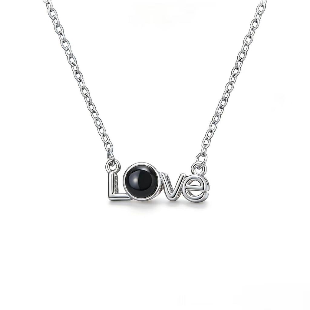 Projection titanium steel necklace women's simple light luxury accessories gift