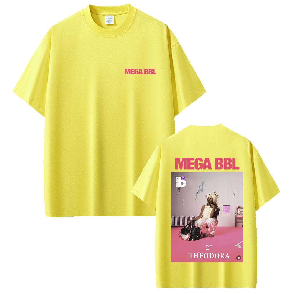 Rapper Theodora Mega Bbl Album Graphic Tshirt Men Women Hip Hop Fashion Pop Music T Shirts Unisex Casual Vintage Cotton Tshirt