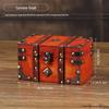 Vintage Wooden Treasure Chest with Lock - Jewelry Box & Film Prop
