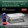 Clear Acrylic Rectangular Food Display Tray with Lid