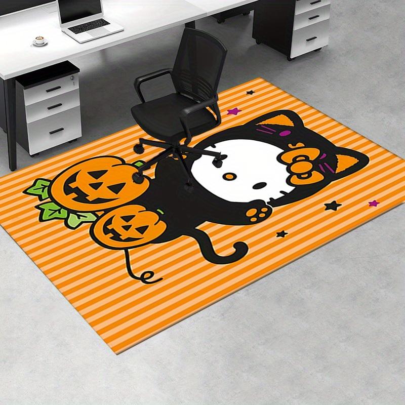 Office Rug Halloween, Hello Kitty Anti-Slip Rug, Machine Washable for Living Room, Bedroom, Office, Multiple Sizes, Bedroom Mat, Decorative Mat, Durab