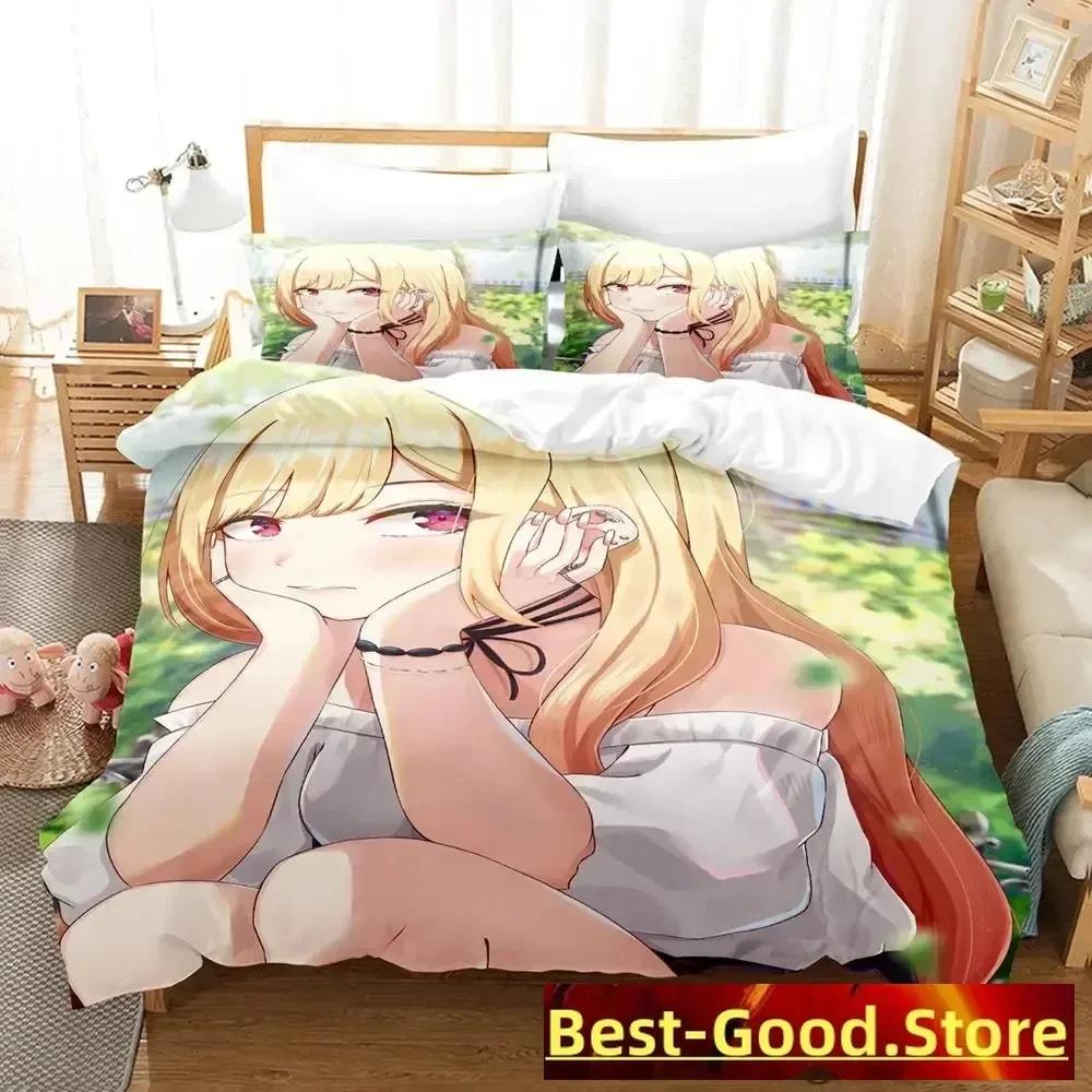 Marin Kitagawa Bettwäsche-Set Einzelbett Twin Full Queen King Size Bettwäsche-Set Erwachsener Kinderzimmer Bettbezug-Sets Anime Bettwäsche-Set