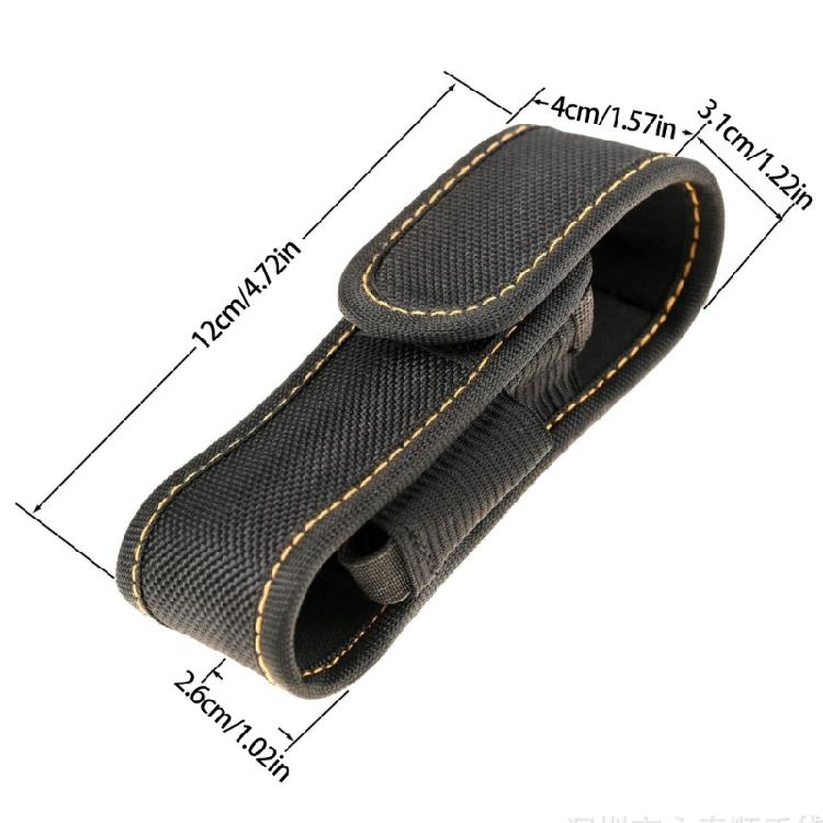 Soporte de linterna seguro montado en la cintura Construcción de nailon resistente a la intemperie Accesorios de viaje para exteriores para el uso de linternas