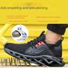 Labor Insurance Shoes Men's Breathable Fly-woven Steel Head Smash-proof Stab-proof Safety Shoes Protective Work Shoes
