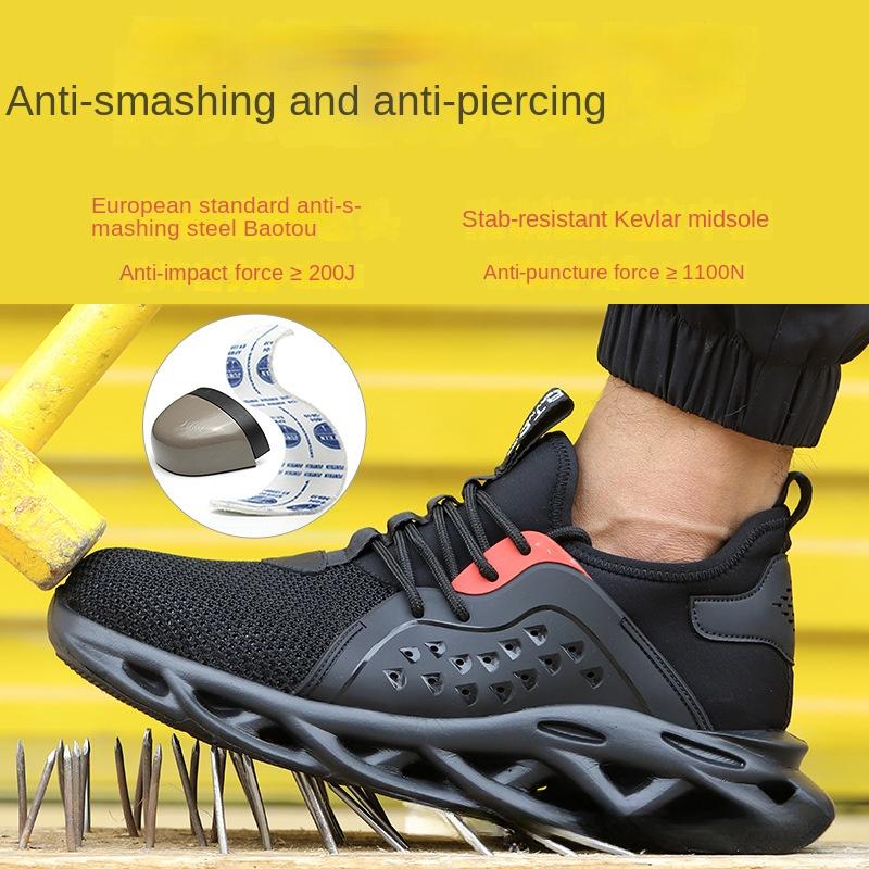 Arbeitsschuhe Herren Atmungsaktiv Fly-gewebt Stahlkappe Durchtrittsicher Sicherheitsschuhe Schutzarbeitsschuhe