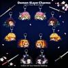 Anime Acrylic Keychain Pendant Demon Slayer Kimetsu No Yaiba Accessories Creative Ornament Hanging Charm Gift For Fans Cosplay Carry Mini Lightweight