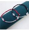 Sterling Silver S925 Bamboo Agate Red Rope Bracelet "Bamboo Joy" - Success Charm for Women In Postgraduate Entrance Exam.
