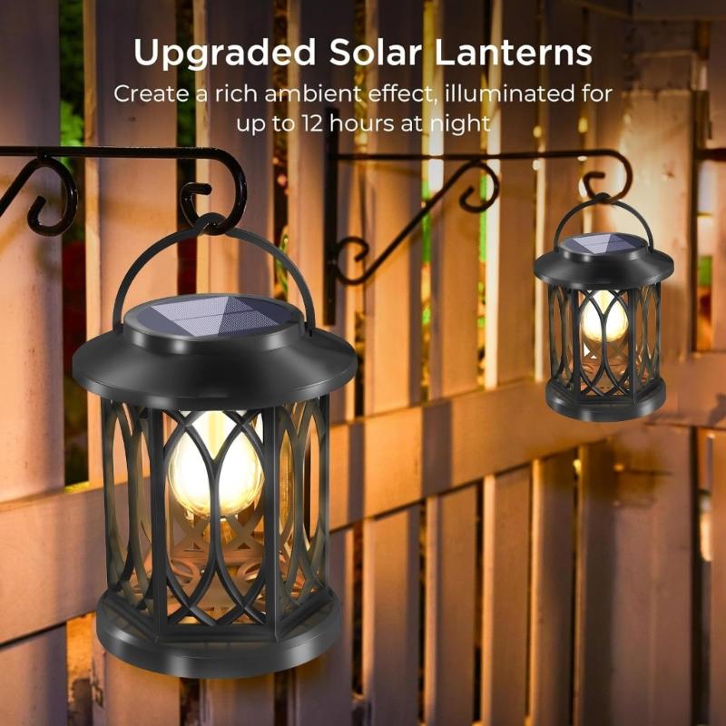 Solar Flame Hanging Lamp Solar Garden Lights Garden Patio Yard Paths Light Outdoor Lighting for Outdoor Decoration