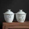 Tazza Gaiwan in Ceramica Fatta a Mano Stile Giapponese Tazza a Coperchio Tazza da Tè per Uso Domestico Tazza a Coperchio per la Preparazione del Tè Accessori per Set da Tè Kung Fu