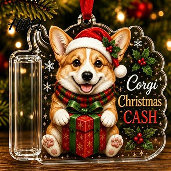 Holiday Gift Money Holder Christmas Ornament Cash Tree Hanging Decoration Creative Ideas Storage Merry Pendant for Party Decor Decorative Keepsake