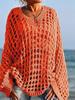 Z 43795L Hollow Knit Long-Sleeve Sweater
