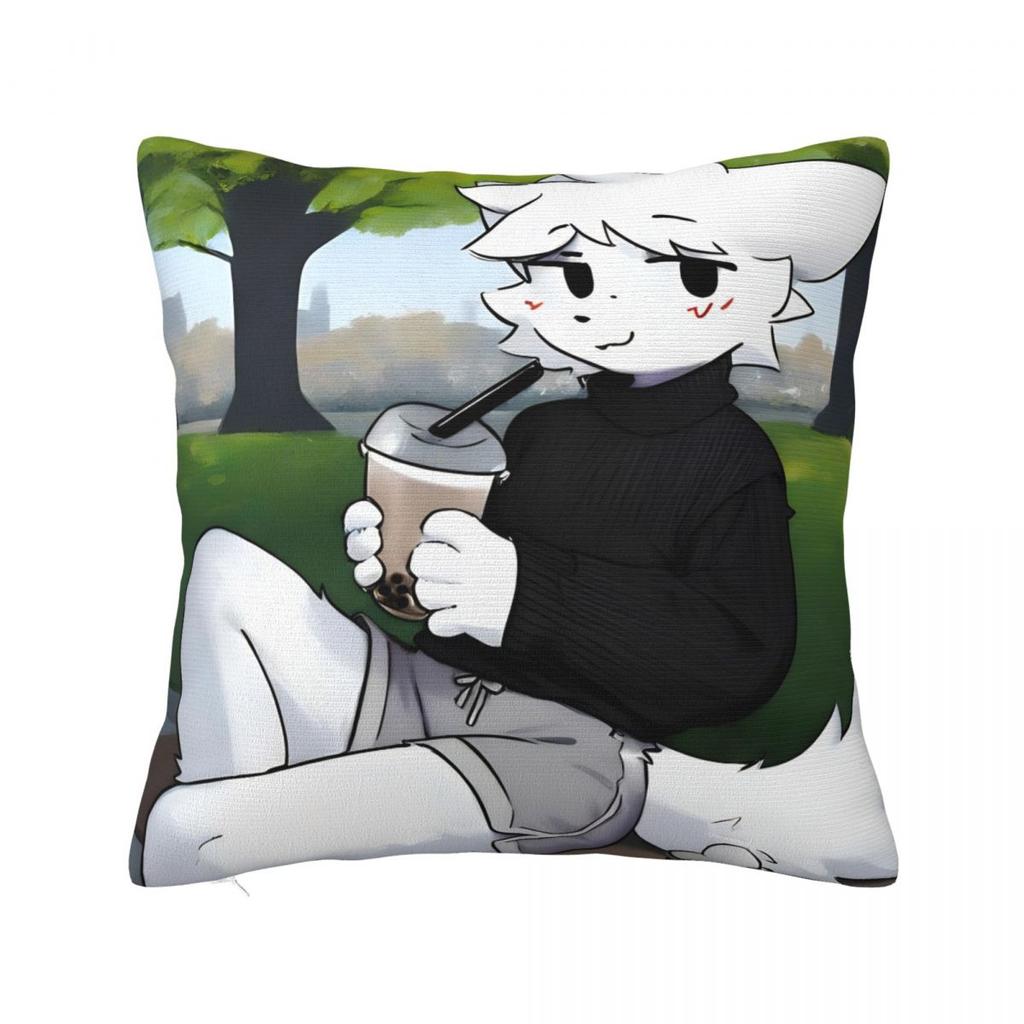 Boykisser Silly Cat Square Pillow Covers Home Cartoon Cushion Cover Creative Pillow Cover 40*40