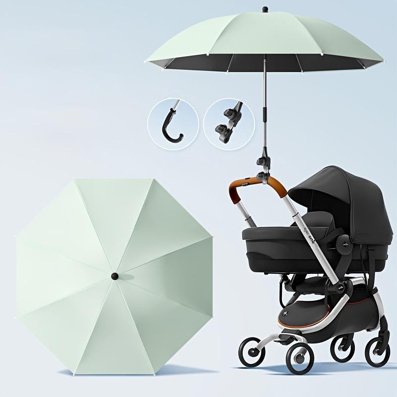 Premium Stroller Umbrella - Waterproof Sun & Rain Protection Durable 190T Canopy Manual Open Outdoor Sunshade Child Umbrella