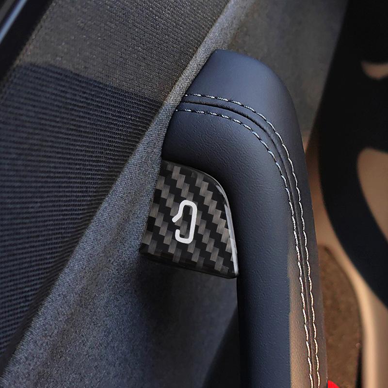 For Tesla Model Y Juniper 2026 Door Switch Button Sticker Opening Button Trim Patch New Model 3 Carbon Fiber Pattern Decor Cover