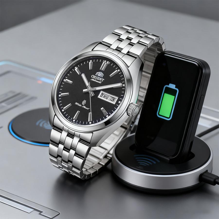 Montre-bracelet analogique automatique pour homme en acier inoxydable à cadran bleu pour la vie quotidienne, tenue d'affaires, décoration, cadeau d'anniversaire idéal pour homme SEM78002BB