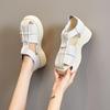 2025 Summer New Wear-resistant First-layer Leather Casual Sandals Women's Tide European Station Platform Sports Roman Sandals Women