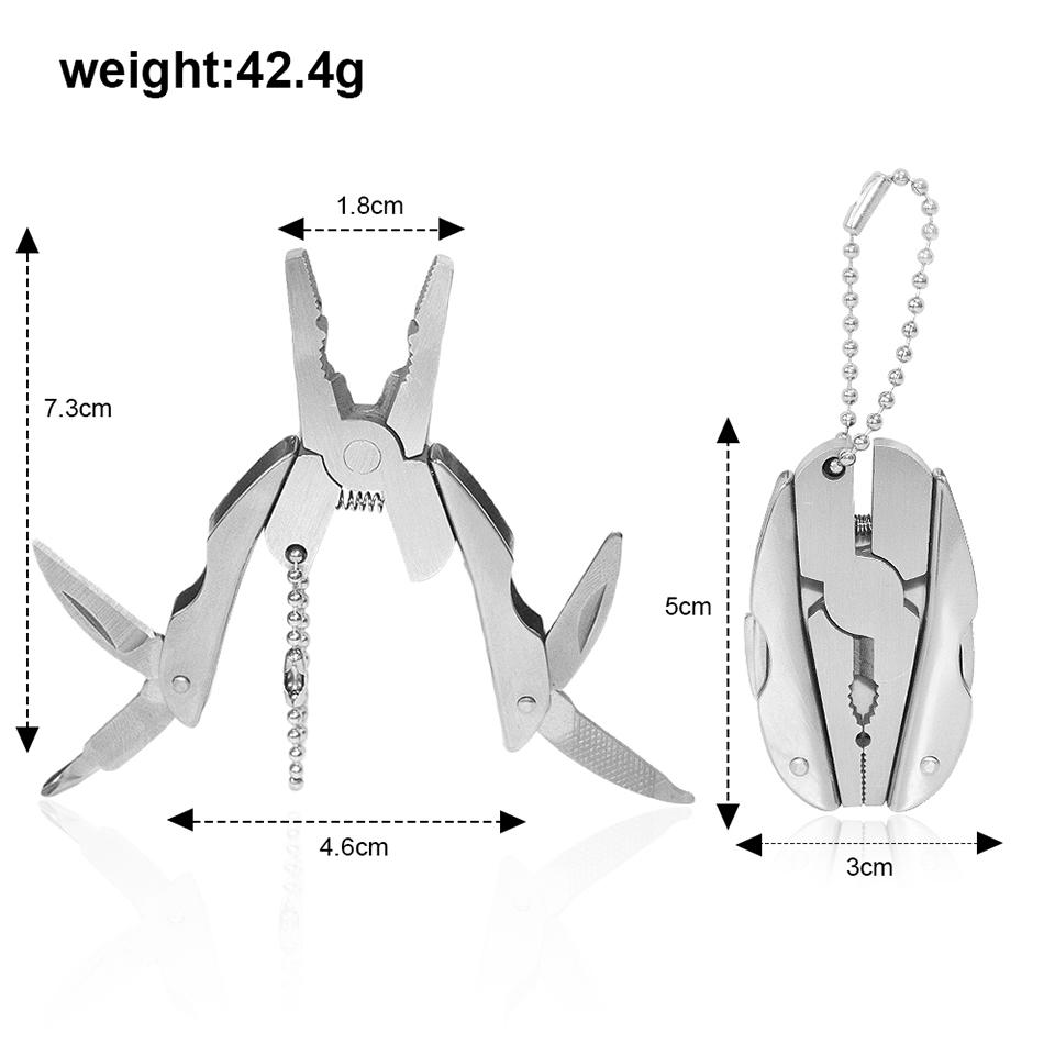 Mini Lightweight Multifunctional Turtle Back Pliers Portable Beetle Pliers Folding Pocket Tool for Outdoor Hiking & Keychain Use