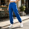 Pantalones de chándal con forro para mujer, color suelto para uso casual diario
