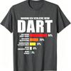Funny Darts Loss Percentage Chart Print T Shirt Unisex Darts Player Slogan Graphic Tees Sport Bar Casual Loose Short Sleeve Tops
