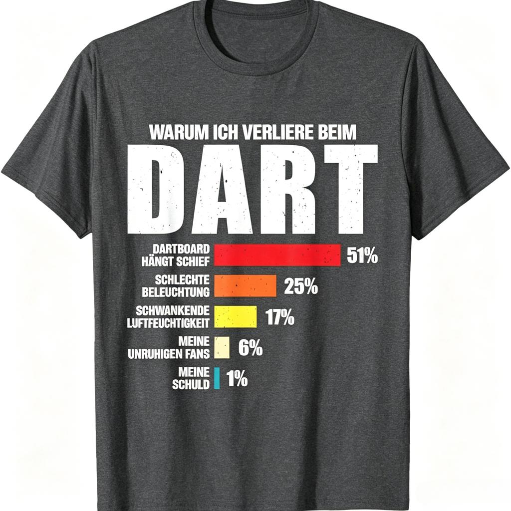 Funny Darts Loss Percentage Chart Print T Shirt Unisex Darts Player Slogan Graphic Tees Sport Bar Casual Loose Short Sleeve Tops