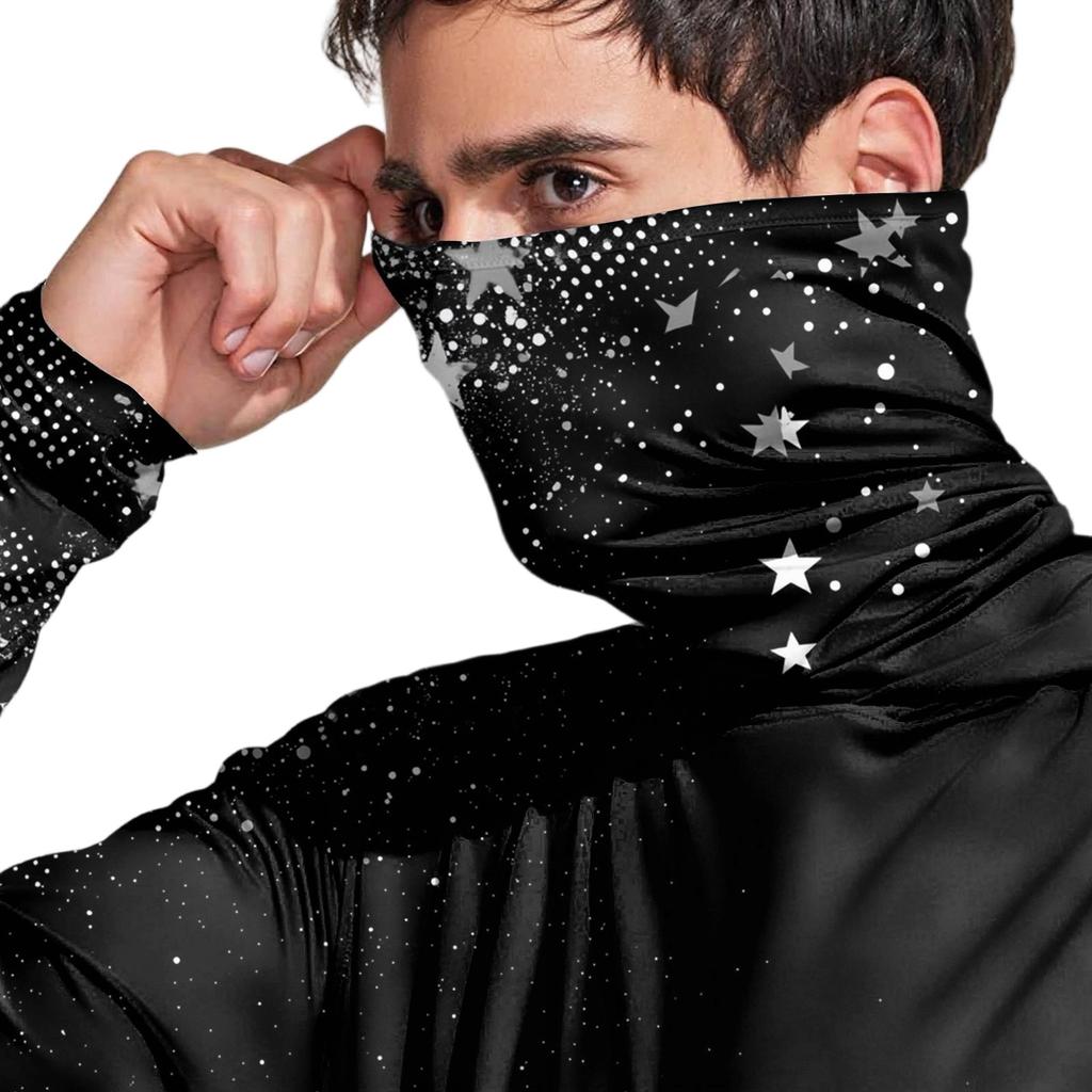 Men's Shirt With Mask Lightweight Long Sleeve Hooded Hiking Fishing Performance