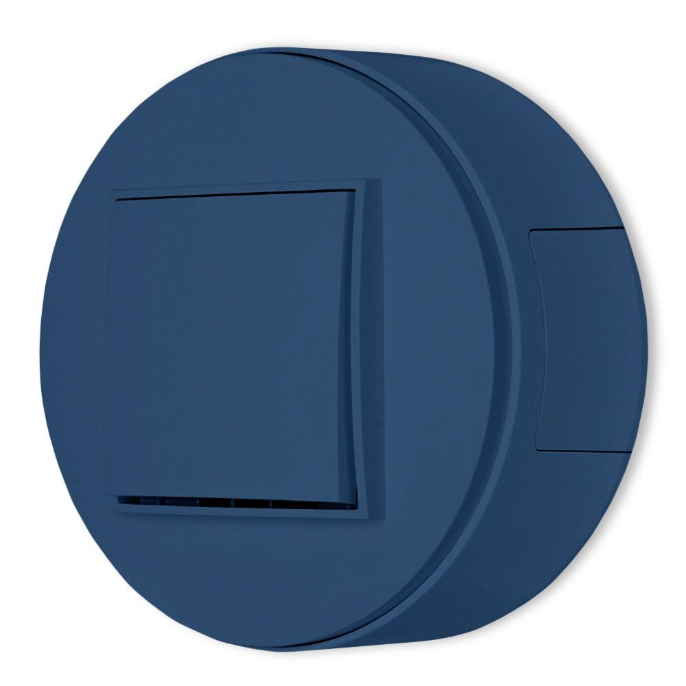 Single round surface-mounted box icon and mini, navy blue, 64PUO-1
