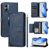 For Motorola Moto G Play (2025) 4G Case Zipper Pocket Multiple Card Slots Leather Phone Cover