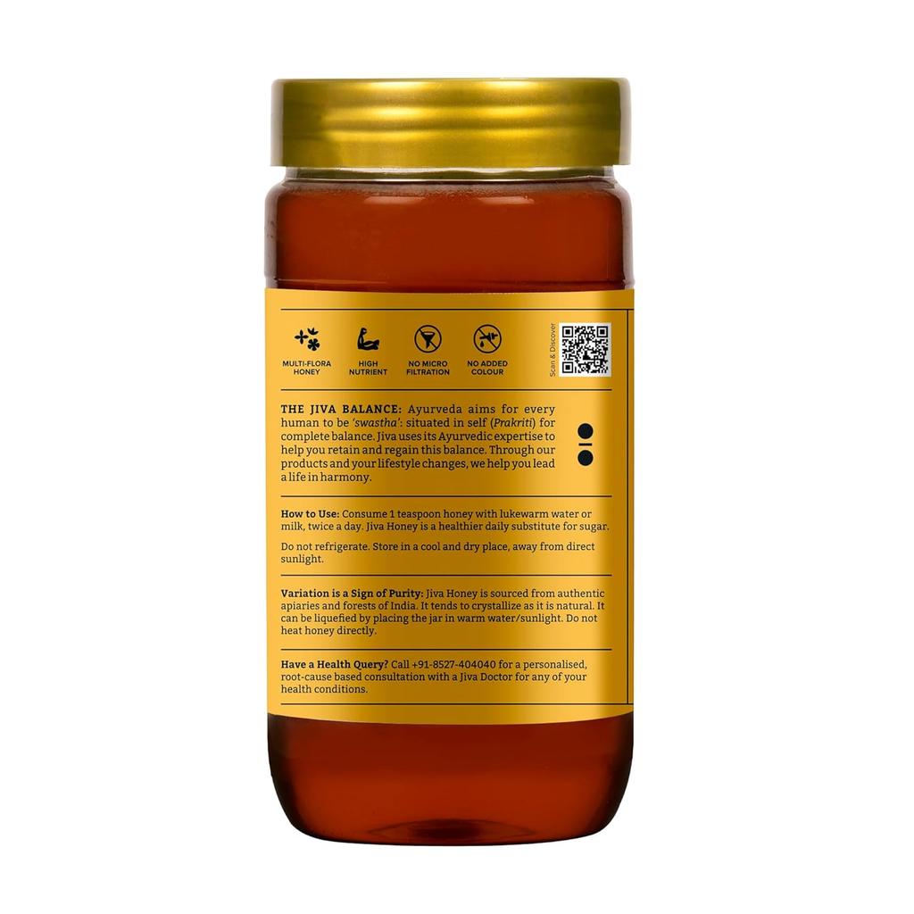Jiva Multiflora Honey 500 G Pure Natural Sweetener For Daily Wellness Energy Support And Healthy Lifestyle Use Pack Of 1
