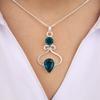 Apatit Edelstein 925 Sterling Silber Handgefertigter Schmuck Schöner Anhänger 1,60" Für Geschenk PP-13-7