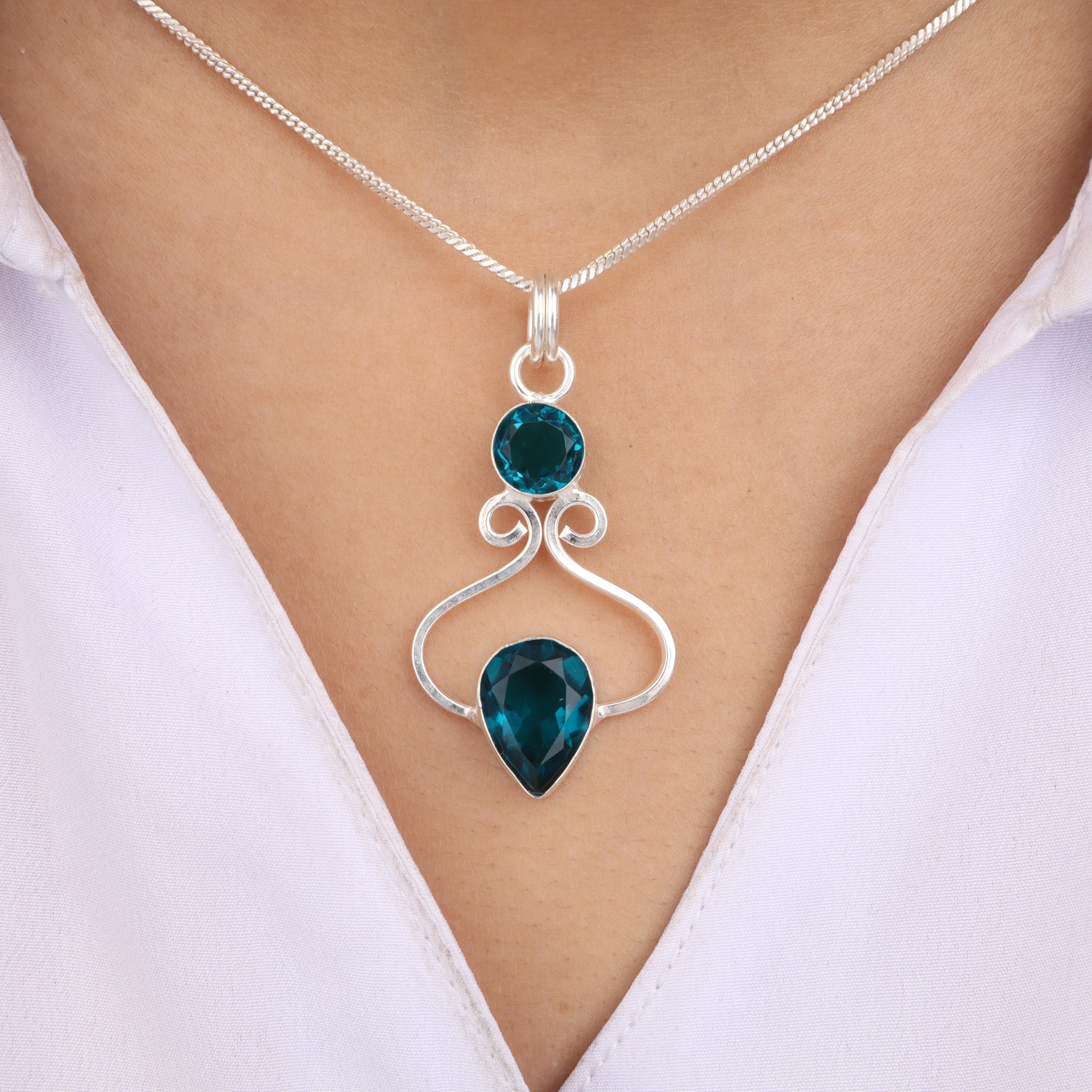 

Apatite Gemstone 925 Sterling Silver Handmade Jewelry Pretty Pendant 1.60 For Gift PP-13-7