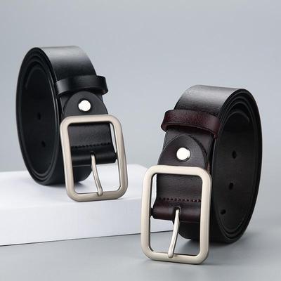 Women's Genuine Leather Fashion Belt with Pin Buckle