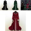Luxurious Long Bell Sleeve Medieval Renaissance Women's Vintage Gown Dress For Cosplay