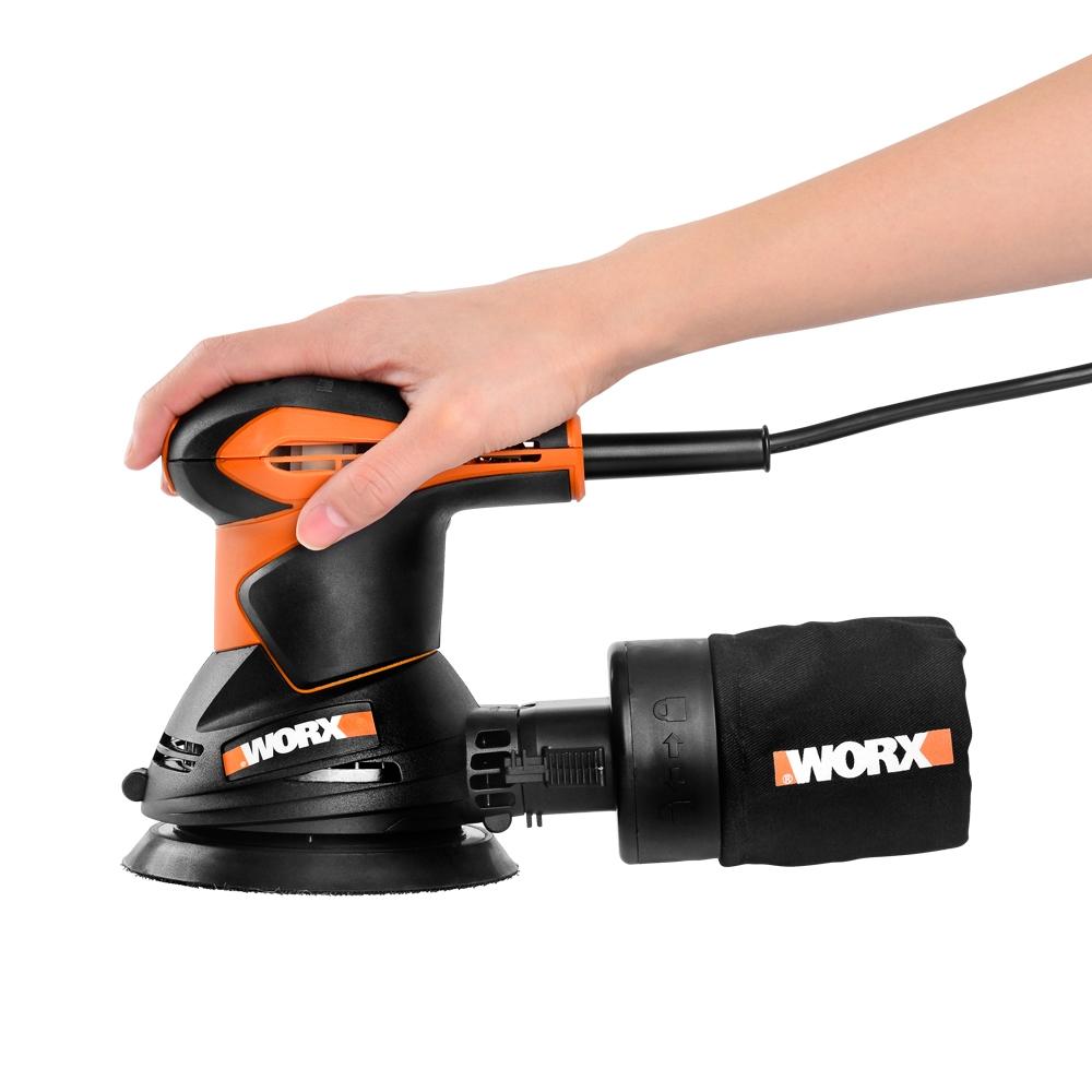 Works Round Sander Sanding Machine Electric Wired Orbital WX652.1