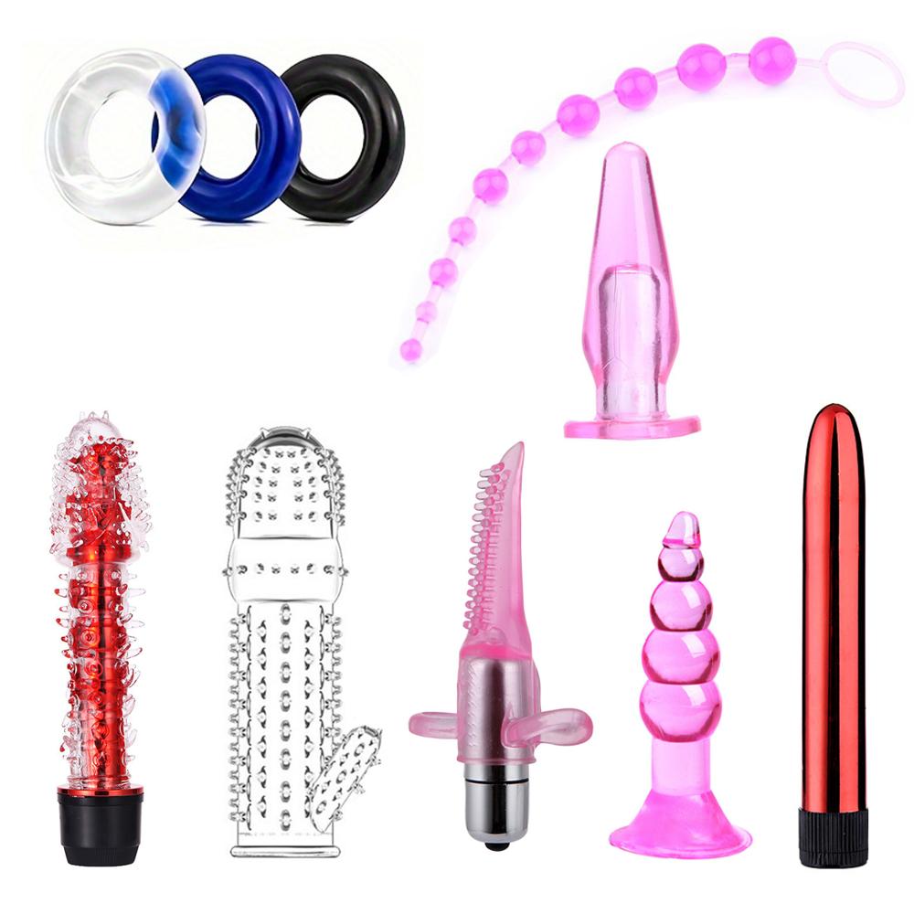 10PCS BDSM Set Butt Plug Anal Plugs Penis Ring Sex Toys for Women Man