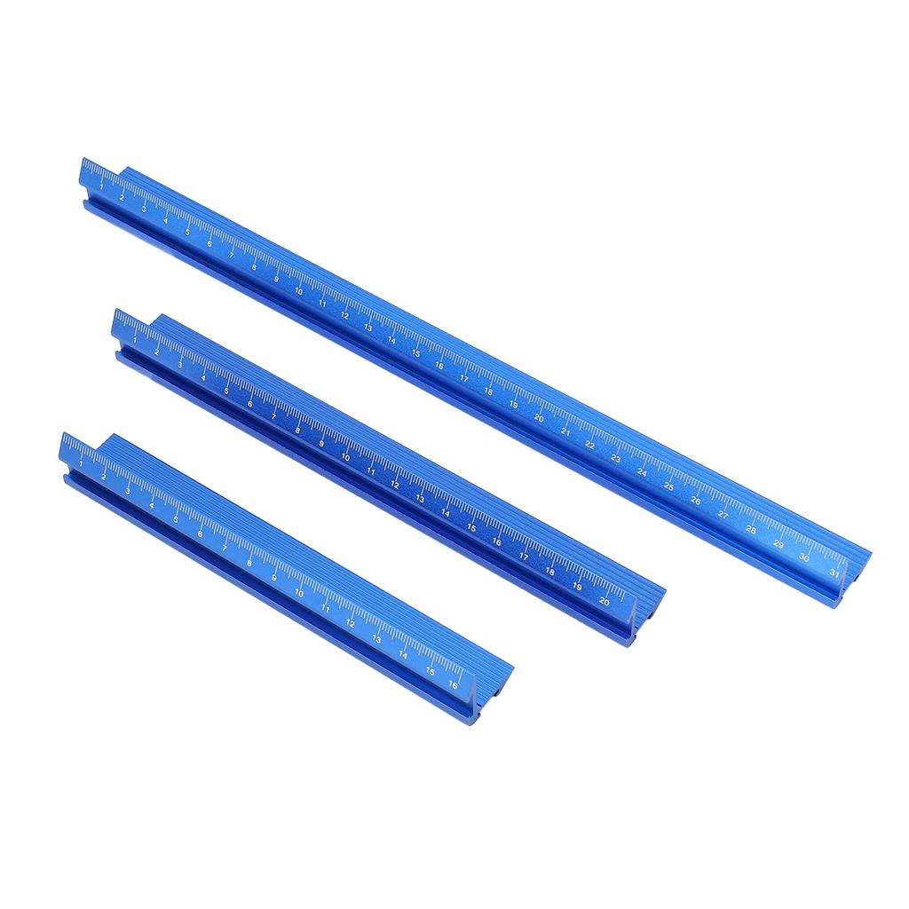 3PCS Set Woodworking Edge Ruler Aluminium Alloy V Shaped Corner Measuring Tool for Woodworking
