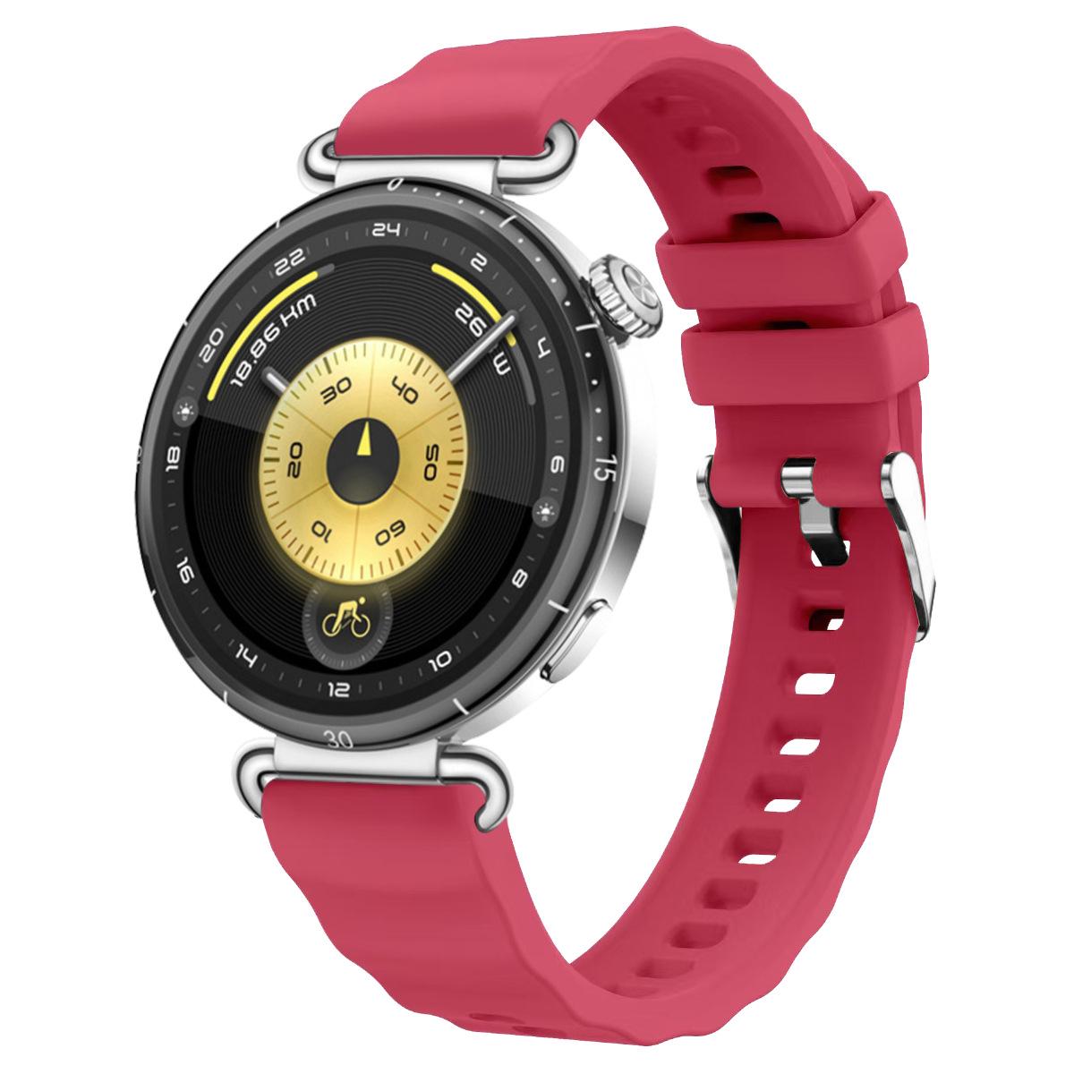 

Huawei GT6 Wide Ripple Silicone Watch Strap with Pin Buckle (Official Style) 18mm