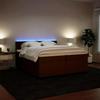 Maison Exclusive - Sommier à lattes de lit avec matelas Rose 200x200 cm Velours