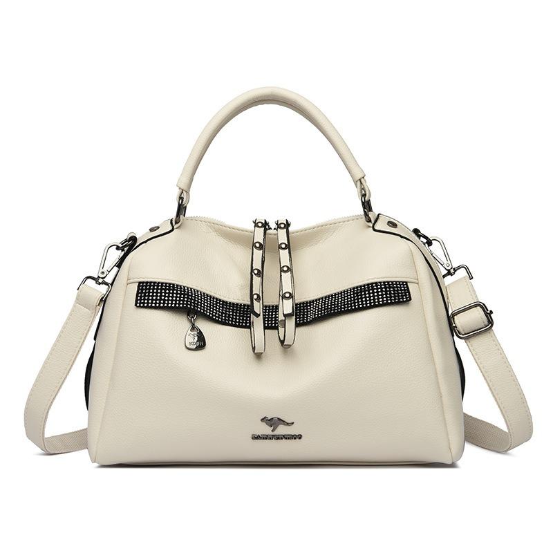 

Сумка через плечо женская сумка через плечо женская сумка Boston большая женская сумка для женщин среднего возраста бежевый