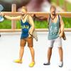 1/64 Men Model Mini People Ornament Diorama Scenery Photography Props Sand Table Simulation