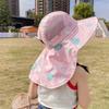 Neck Ear Cover Summer Baby Hat Bucket Cap Kids Beach Caps Children's Sunscreen Hat  UV Protection