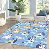 I tappeti quadrati Bluey's Playful Pals sono un'ottima scelta per soggiorni, camere da letto, arredamento della casa e come regali.