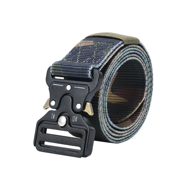 Elastic Tactical Nylon Belt with Alloy Buckle, Popular for Outdoor Use, Customizable Size